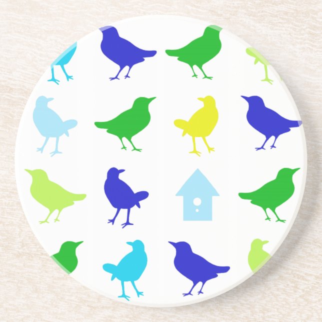 Färgning av Färgad Birds av Chariklia Zarris Underlägg Sandsten (Framsidan)