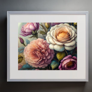 Färgning av fet blommor 5:4 poster