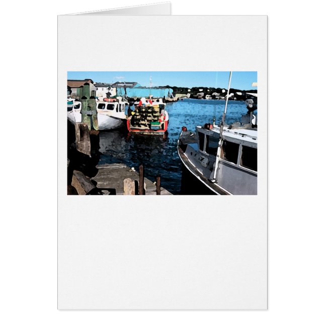 Färgning av fiskbåtar hälsningskort (Framsidan)