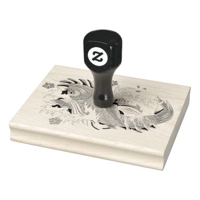 Färgning av Frimärke - Koi Carp Fish Stämpel (Stämpel)