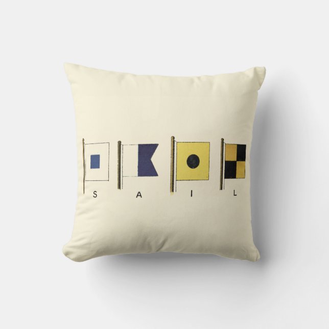 Färgning av fyra Flaggor med baksida Kudde (Framsida)