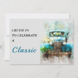 Färgning av gammal inbjudan till Lastbil-födelseda