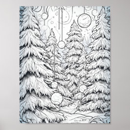 Färgning av god jul Vuxen Poster