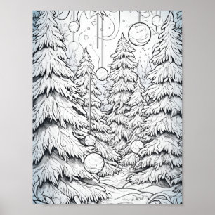Färgning av god jul Vuxen Poster