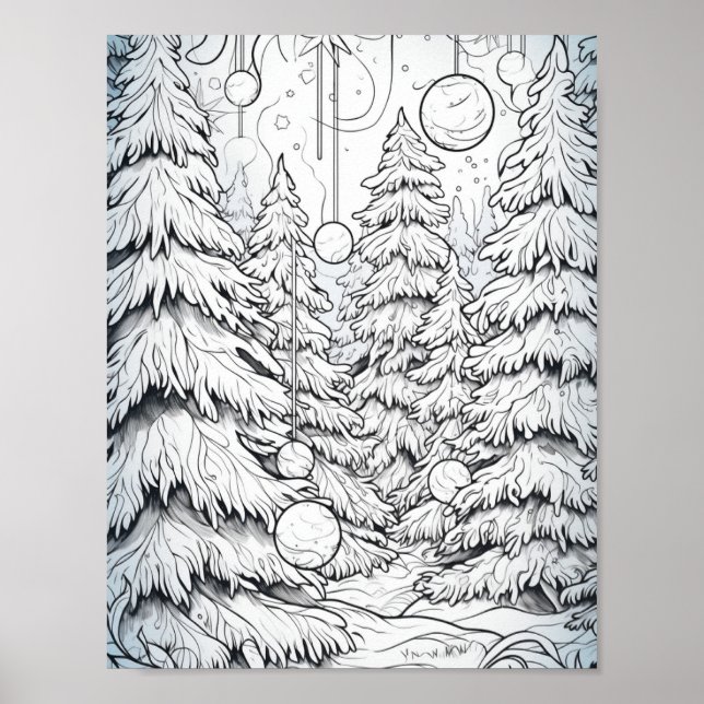 Färgning av god jul Vuxen Poster (Framsidan)