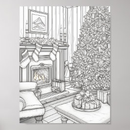 Färgning av god jul Vuxen Poster