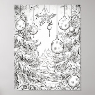 Färgning av god jul Vuxen Poster