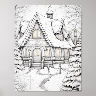 Färgning av god jul Vuxen Poster