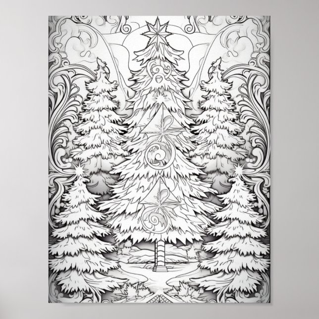 Färgning av god jul Vuxen Poster (Framsidan)