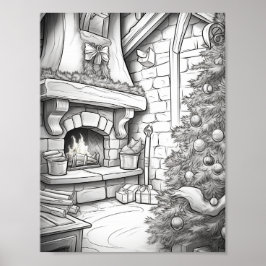 Färgning av god jul Vuxen Poster