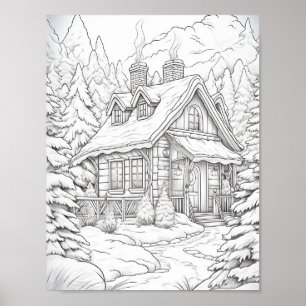 Färgning av god jul Vuxen Poster