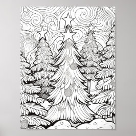 Färgning av god jul Vuxen Poster