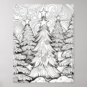 Färgning av god jul Vuxen Poster