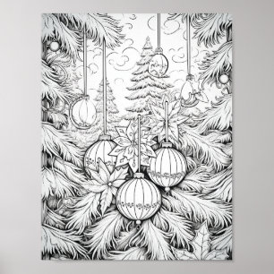 Färgning av god jul Vuxen Poster