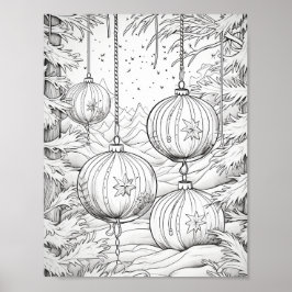 Färgning av god jul Vuxen Poster