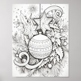 Färgning av god jul Vuxen Poster
