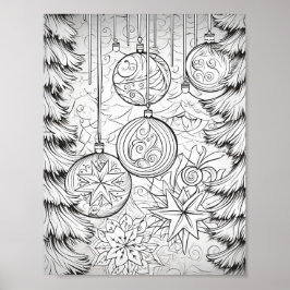 Färgning av god jul Vuxen Poster