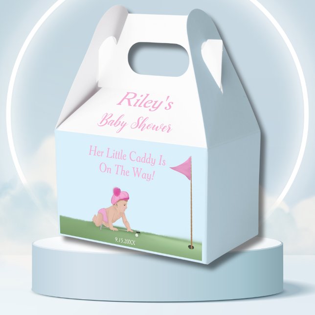Färgning av Golf Flicka Sweet Caddy Baby Shower Presentaskar (Skapare uppladdad)