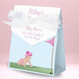 Färgning av Golf Flicka Sweet Caddy Baby Shower Presentaskar