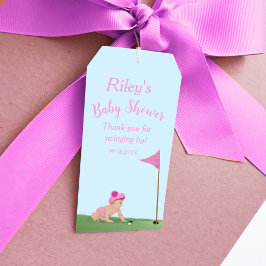 Färgning av Golf Flicka Sweet Caddy Baby Shower Presentetikett