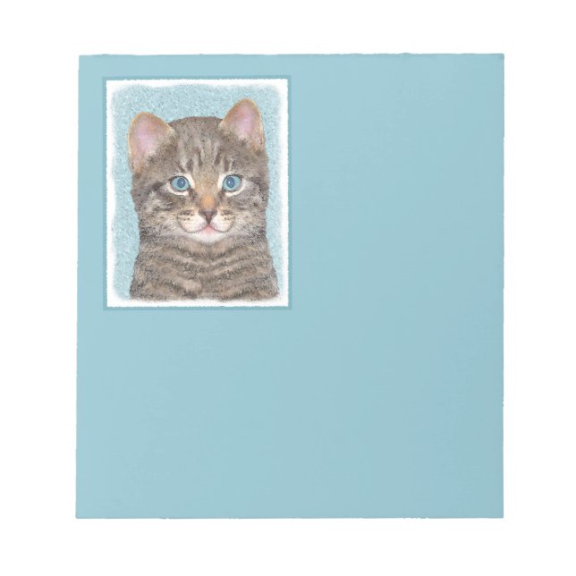Färgning av grått Tabby katt - Cute Original Cat A Anteckningsblock (Framsida)
