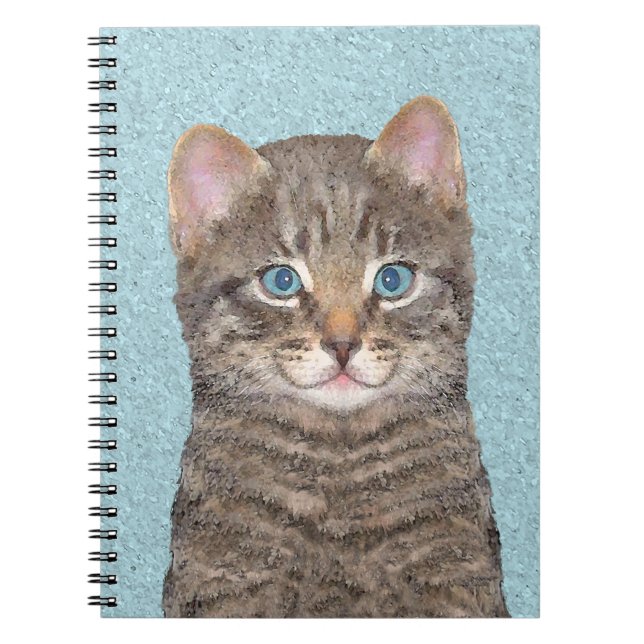 Färgning av grått Tabby katt - Cute Original Cat A Anteckningsbok (Framsidan)