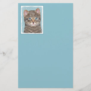 Färgning av grått Tabby katt - Cute Original Cat A Brevpapper