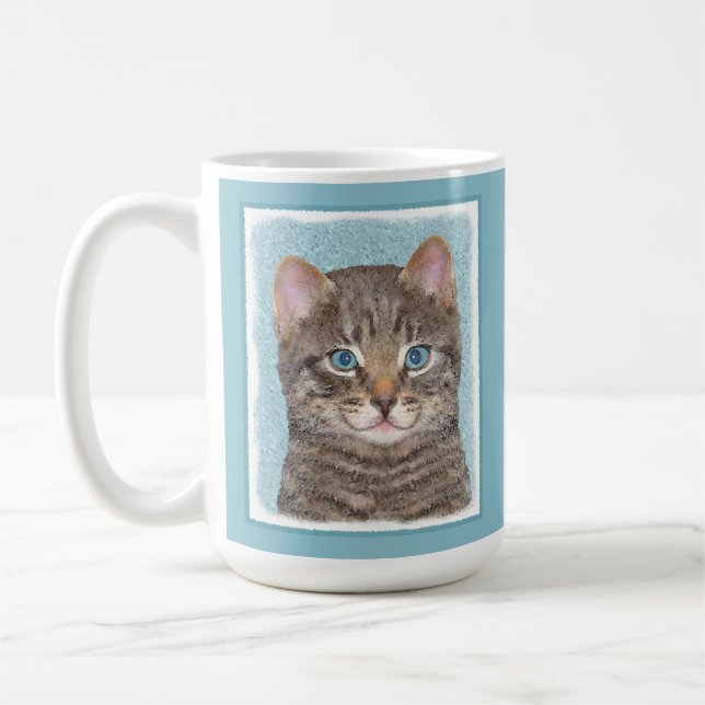 Färgning av grått Tabby katt - Cute Original Cat A Kaffemugg (Vänster)