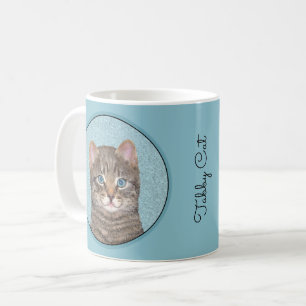 Färgning av grått Tabby katt - Cute Original Cat A Kaffemugg