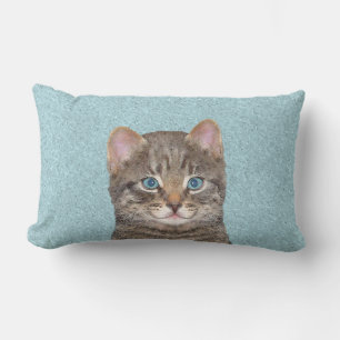 Färgning av grått Tabby katt - Cute Original Cat A Lumbarkudde
