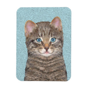 Färgning av grått Tabby katt - Cute Original Cat A Magnet