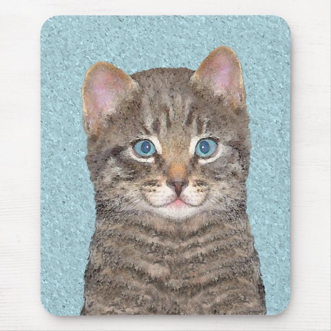 Färgning av grått Tabby katt - Cute Original Cat A Musmatta (Framsidan)