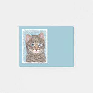 Färgning av grått Tabby katt - Cute Original Cat A Post-it Block