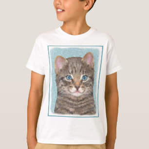 Färgning av grått Tabby katt - Cute Original Cat A T Shirt