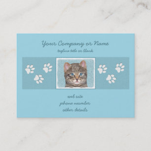 Färgning av grått Tabby katt - Cute Original Cat A Visitkort