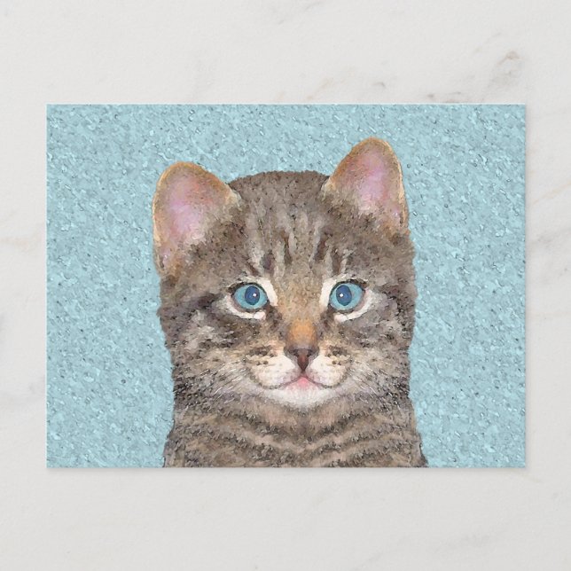 Färgning av grått Tabby katt - Cute Original Cat A Vykort (Framsida)