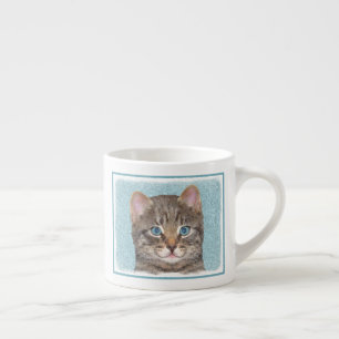 Färgning av grått Tabby katt - Cute Original Cat Espressomugg