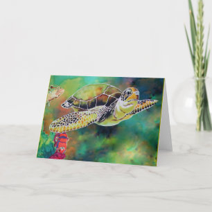 Färgning av Grönt Sea Turtle Silke Kort