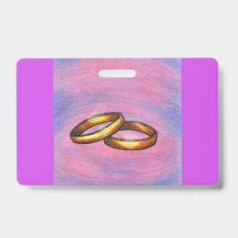 Färgning av guldparet bröllop ringar kärlek