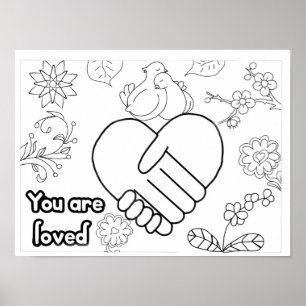 Färgning av hälsa vuxen poster