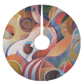 Färgning av handgjord musik-Abstrakt Julgransmatta Borstad Polyester