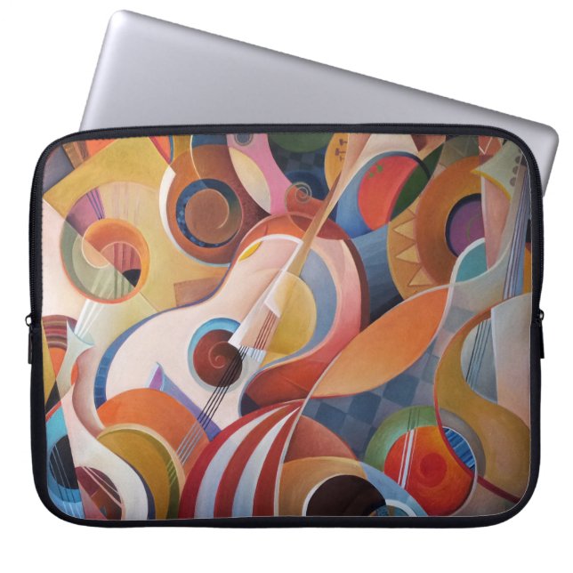 Färgning av handgjord musik-Abstrakt Laptop Fodral (Framsidan)
