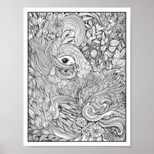 Färgning av inspiration/Vuxen Poster