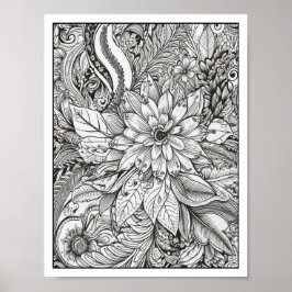 Färgning av inspiration/Vuxen Poster