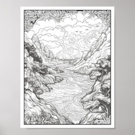 Färgning av inspiration/Vuxen Poster