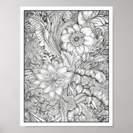 Färgning av inspiration/Vuxen Poster