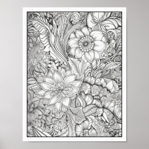Färgning av inspiration/Vuxen Poster