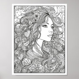 Färgning av inspiration/Vuxen Poster