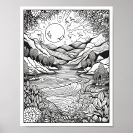 Färgning av inspiration/Vuxen Poster