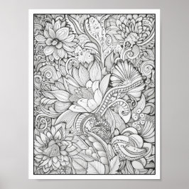 Färgning av inspiration/Vuxen Poster